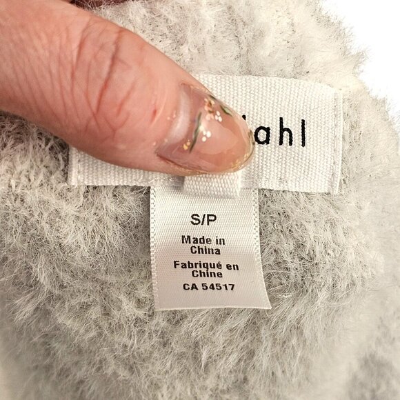 Bella Dahl Light White and Grey Leopard Print Sweater Sz S - Picture 8 of 11